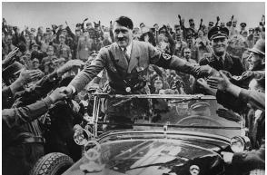 Hitler in Car greeting