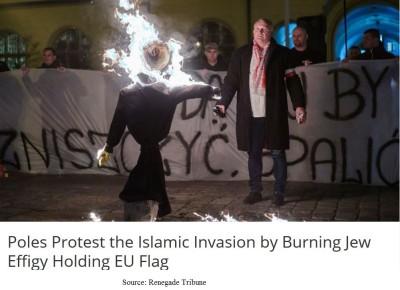 Poles burning Jew